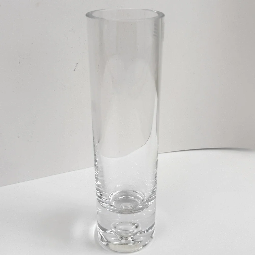 Krosno Handmade Crystal Bud Vase Clear Polish Lead Crystal Heavy Base 8